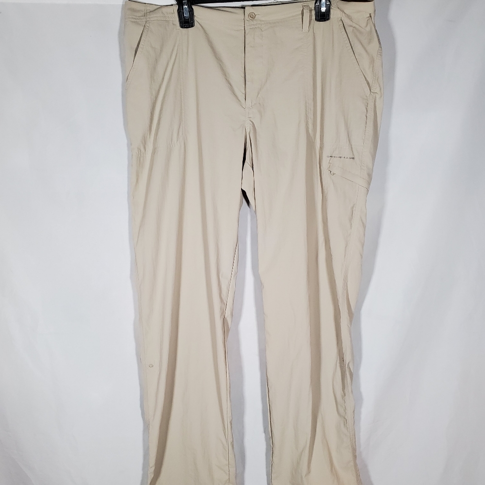 COLUMBIA PFG OMNI-SHADE KHAKI HIKING PANTS CONVERTIBLE SHORTS